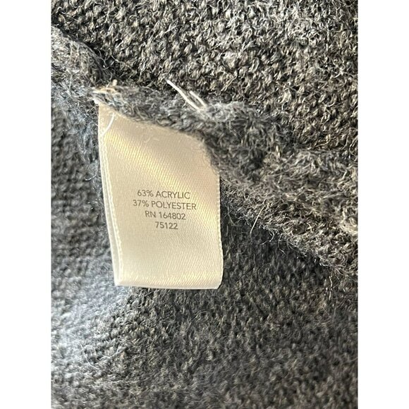 CJ BANKS Open Front Cardigan Dark Gray Stretch Knit 2X Plus Oversized pockets - Picture 5 of 5